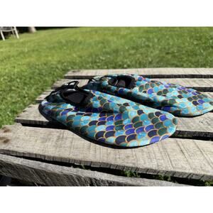 Met 520 Womens Water Shoes Slip On Fabric Blue Green Color Size 42 / 43 US 10-11
